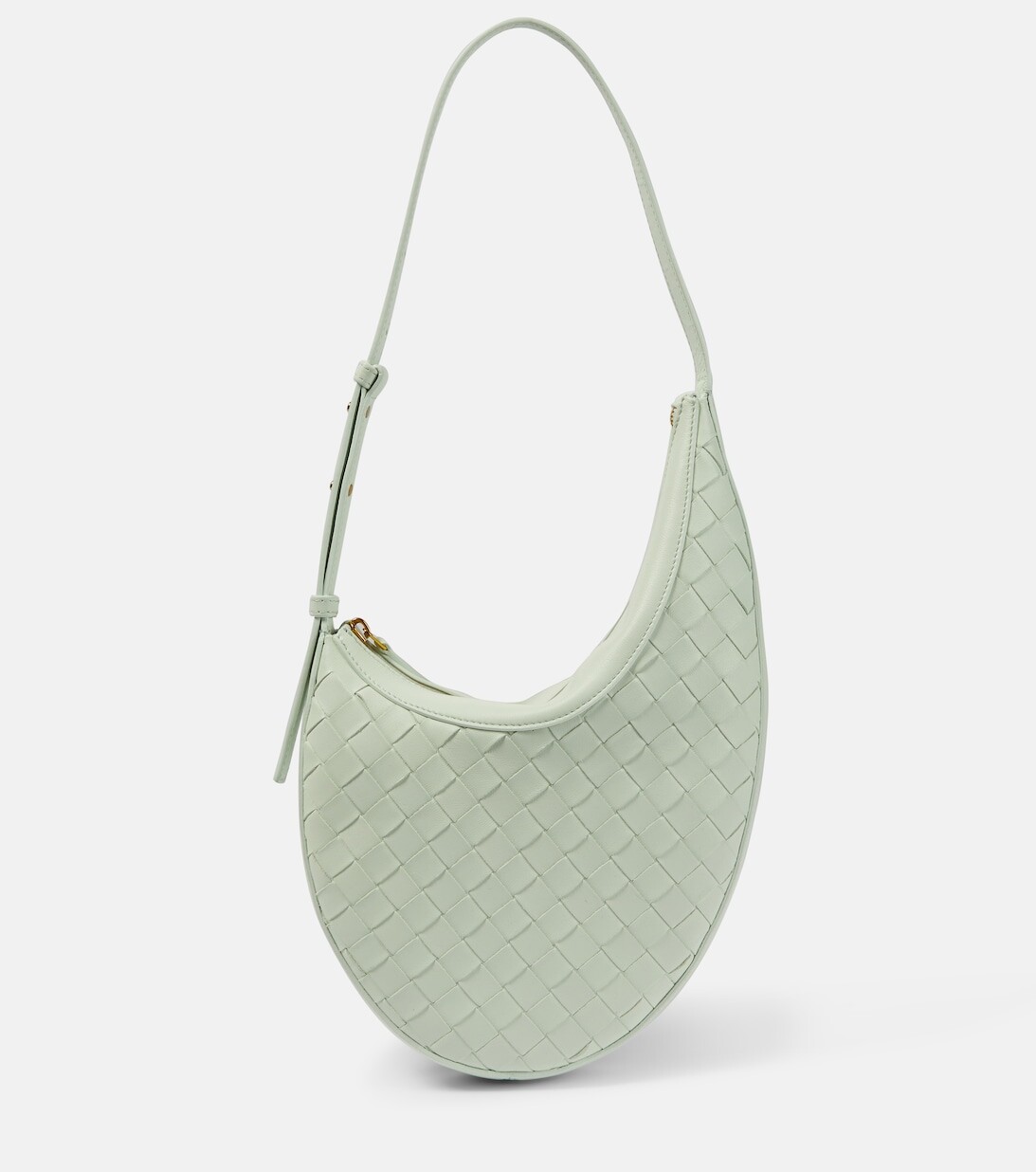 

Маленькая кожаная сумка через плечо Drop Bottega Veneta, зеленый