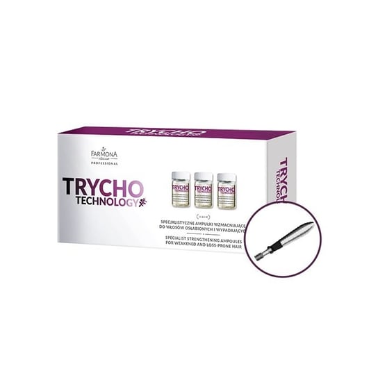 Специализированные укрепляющие ампулы для ослабленных и выпадающих волос, 10х5мл Farmona Professional, Trycho Technology