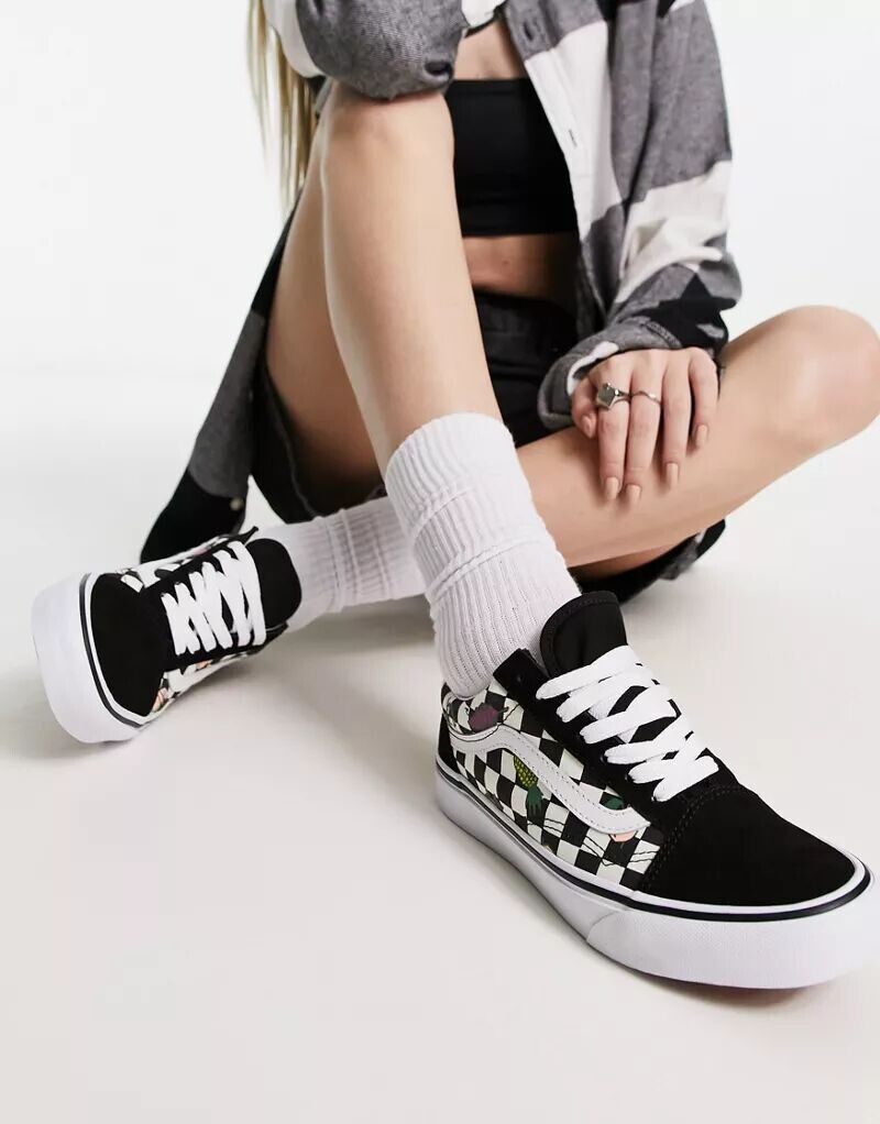 

Кроссовки Vans Old Skool с фруктовым принтом в шахматном порядке