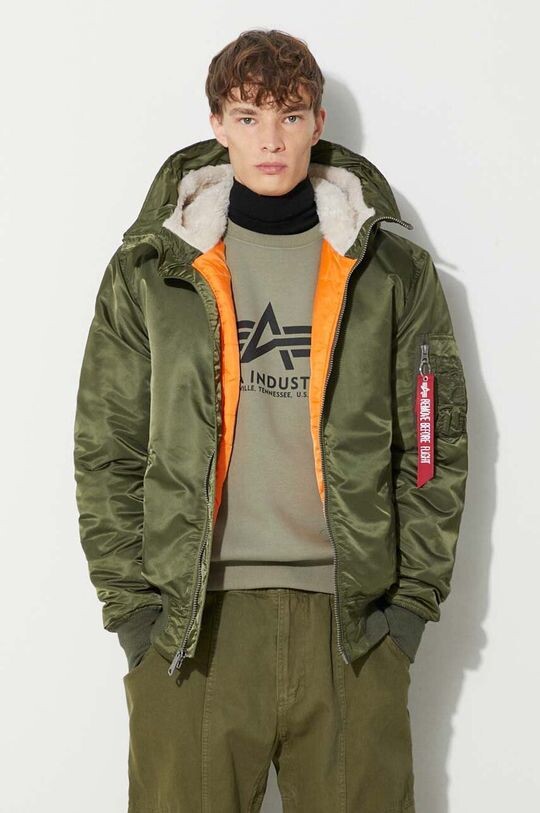 

MA-1 Куртка с капюшоном Alpha Industries, зеленый