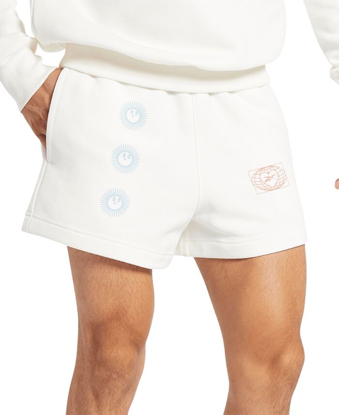 

Женские классические спортивные шорты с рисунком Good Vibes Reebok, белый