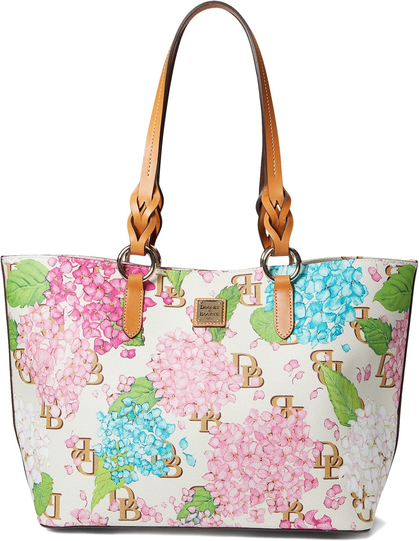 

Сумка-тоут Nelly с монограммой Hydrangea Dooney & Bourke, цвет Cream