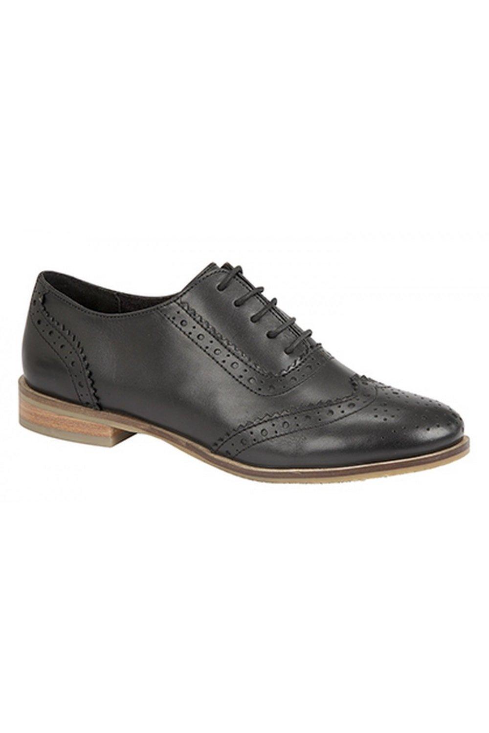 Оксфордские кожаные туфли-броги на шнуровке Cipriata, черный кожаные деловые туфли на шнуровке в стиле смарт офис top staka shoes коричневый
