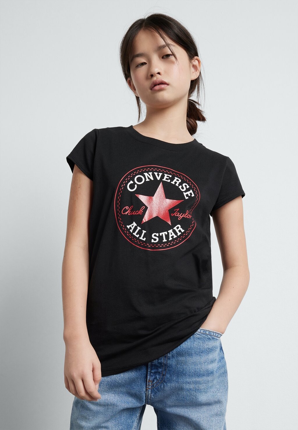 

Футболка с принтом Chuck Patch Converse, цвет black/white