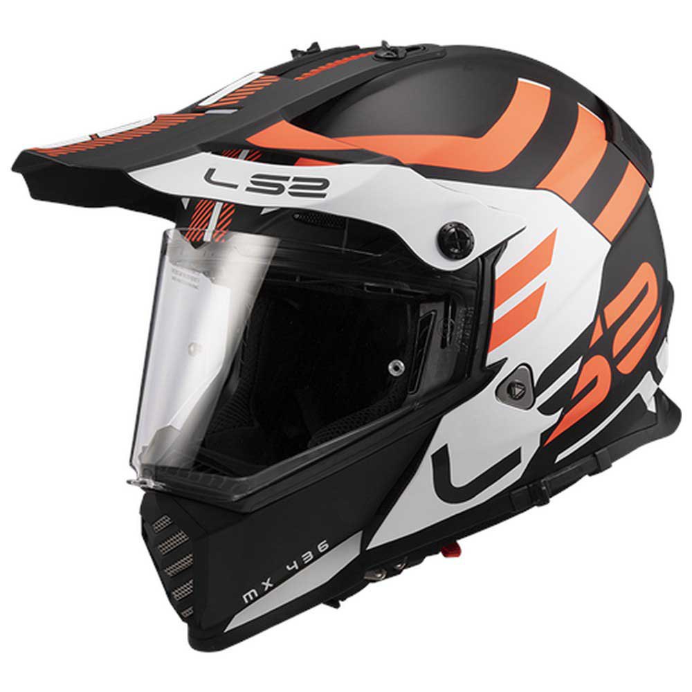Шлем для бездорожья LS2 MX436 Pioneer Evo Adventurer, черный