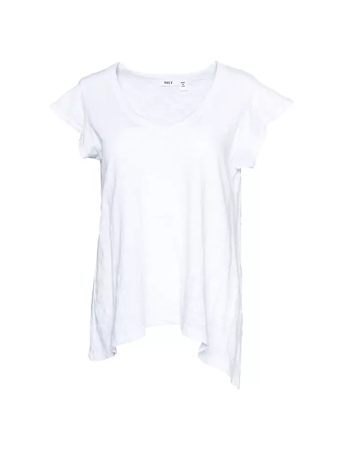 

Сексуальная женская футболка с глубоким v-образным вырезом Wilt, белый