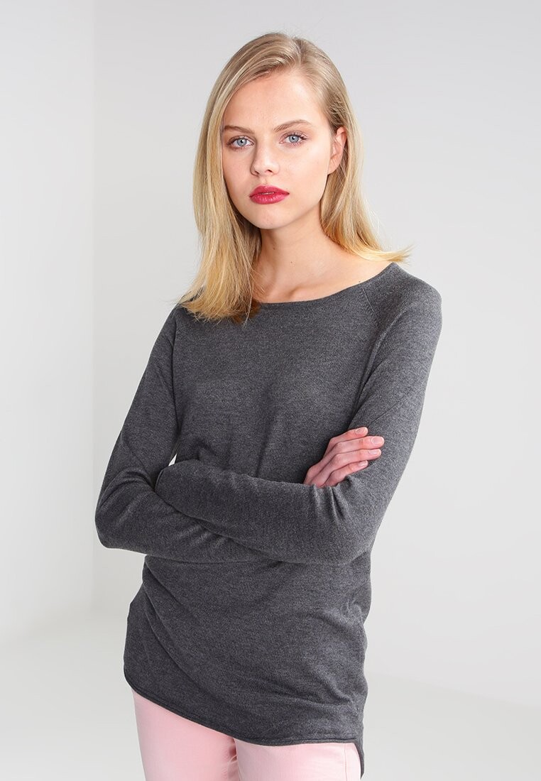 

Джемпер ONLY Onlmila Lacy L S Long, средне-серый меланж