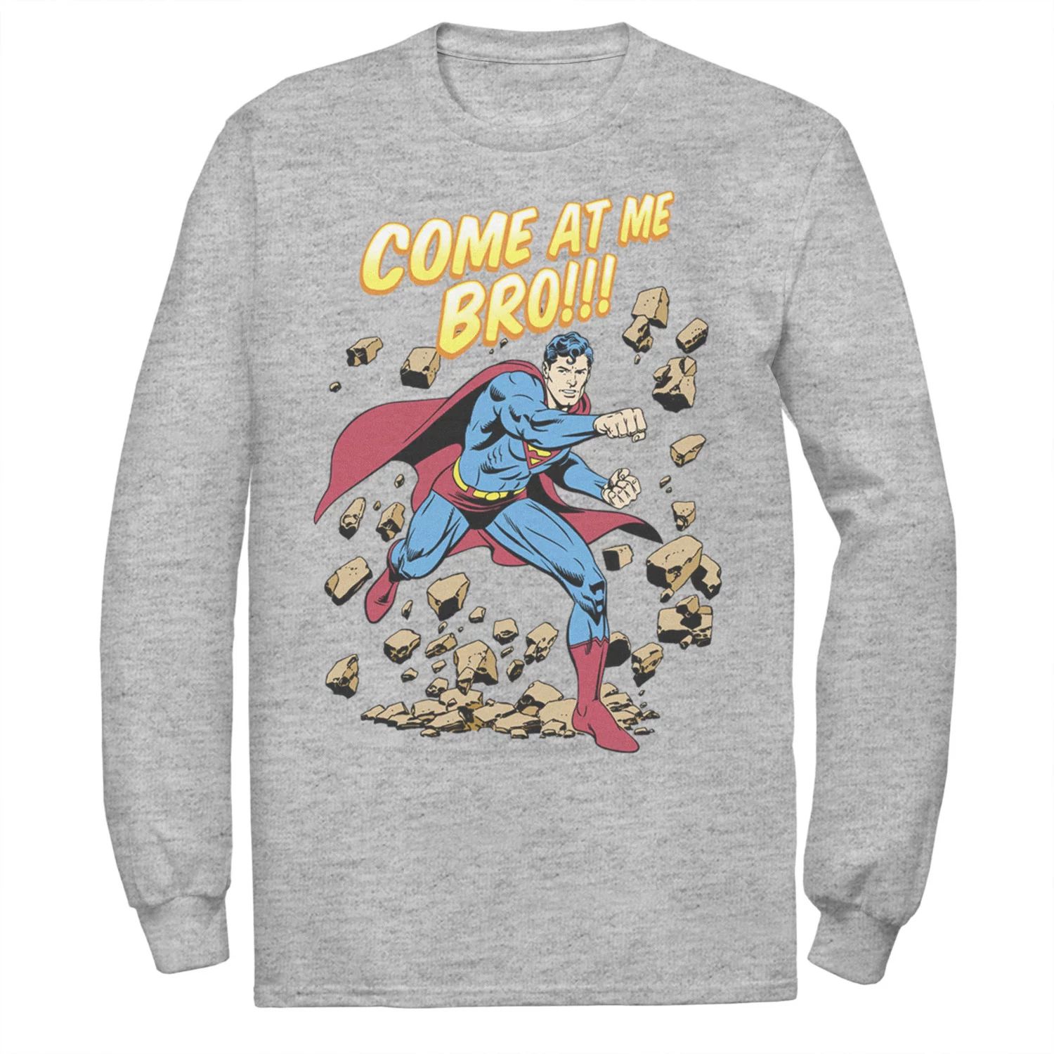 Мужская футболка с текстовым плакатом DC Comics Superman Come At Me Bro