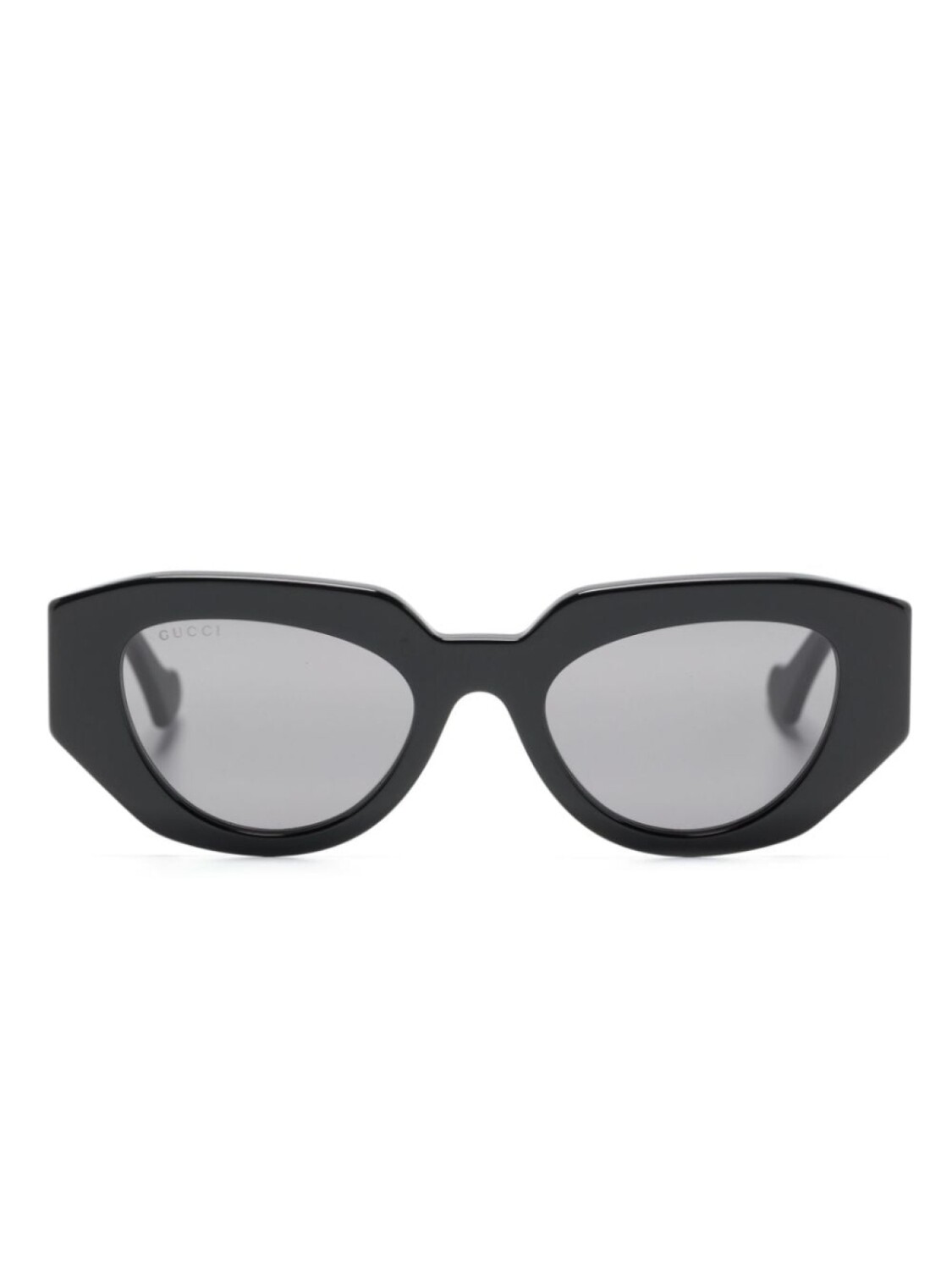 

Gucci Eyewear солнцезащитные очки Gene GG в овальной оправе, черный