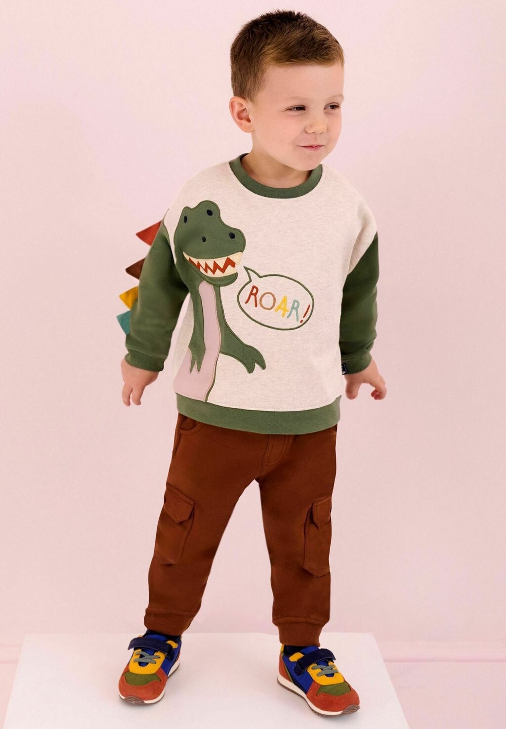 

Толстовка DINOSAUR APPLIQUE NOVELTY JoJo Maman Bébé, бежевый