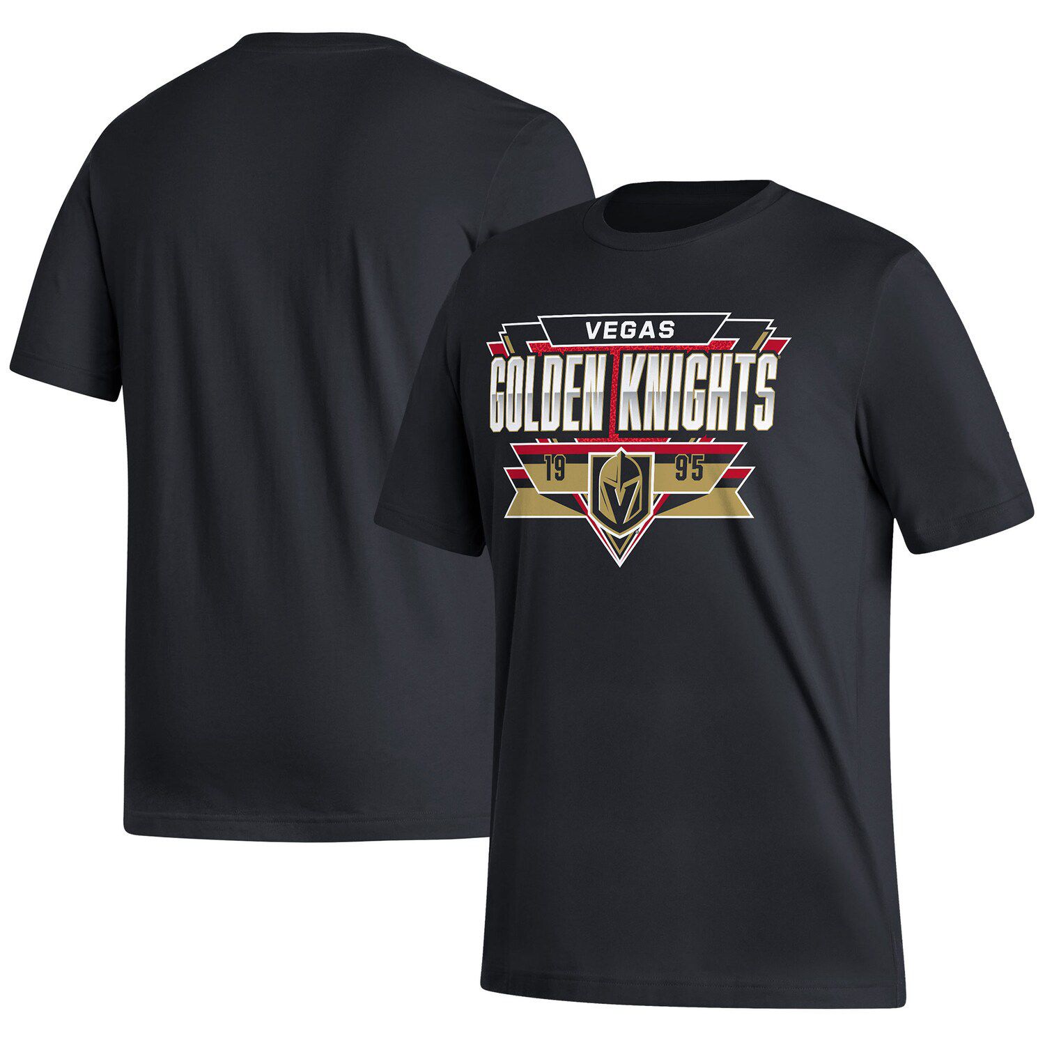 Мужская черная футболка Vegas Golden Knights Reverse Retro 2.0 Fresh Playmaker adidas