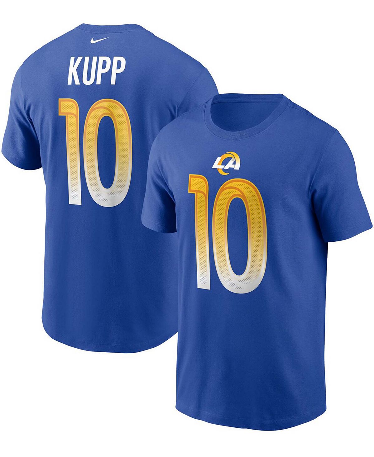 Мужская футболка Cooper Kupp Royal Los Angeles Rams с именем и номером Nike