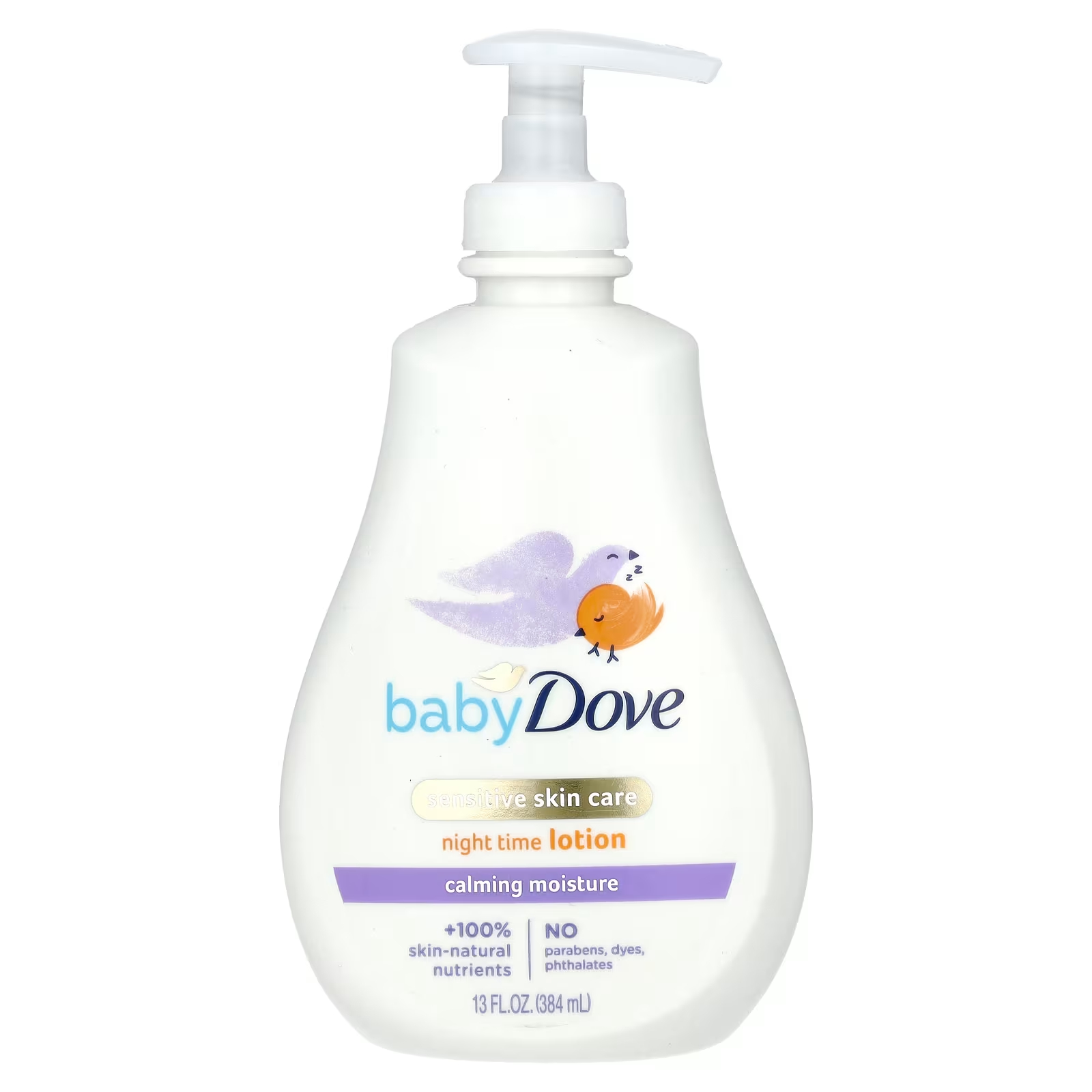 Dove Baby Dove Успокаивающий увлажняющий ночной лосьон, 13 жидких унций (384 мл) dove детский увлажняющий лосьон для чувствительной кожи без запаха 384 мл 13 жидк унций