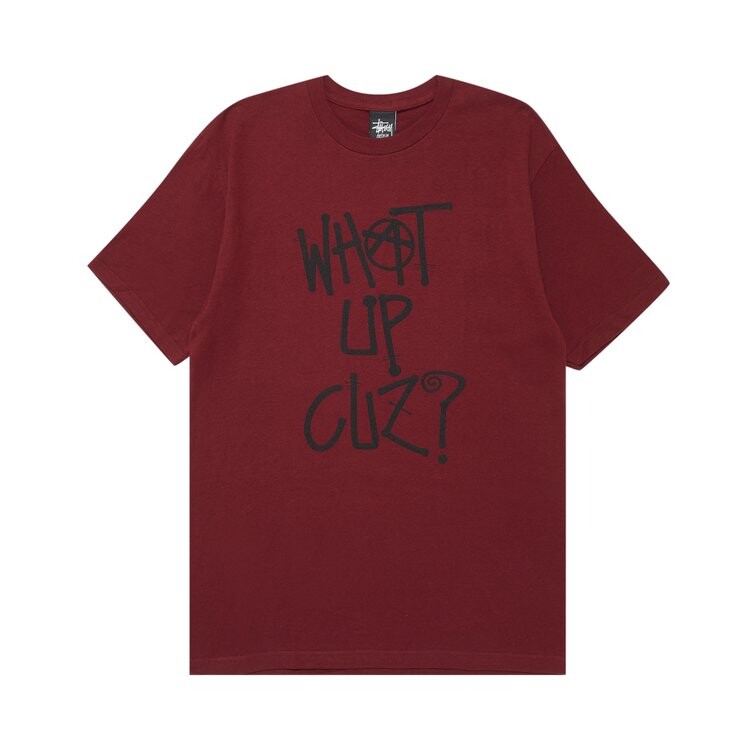 

Футболка Stussy What Up Cuz 'Wine', красный