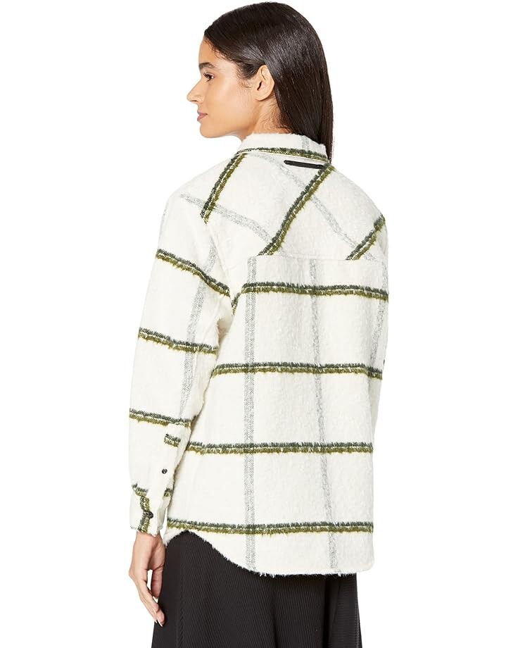 

Рубашка AllSaints Monica Check Shirt, цвет Ivory White/Green