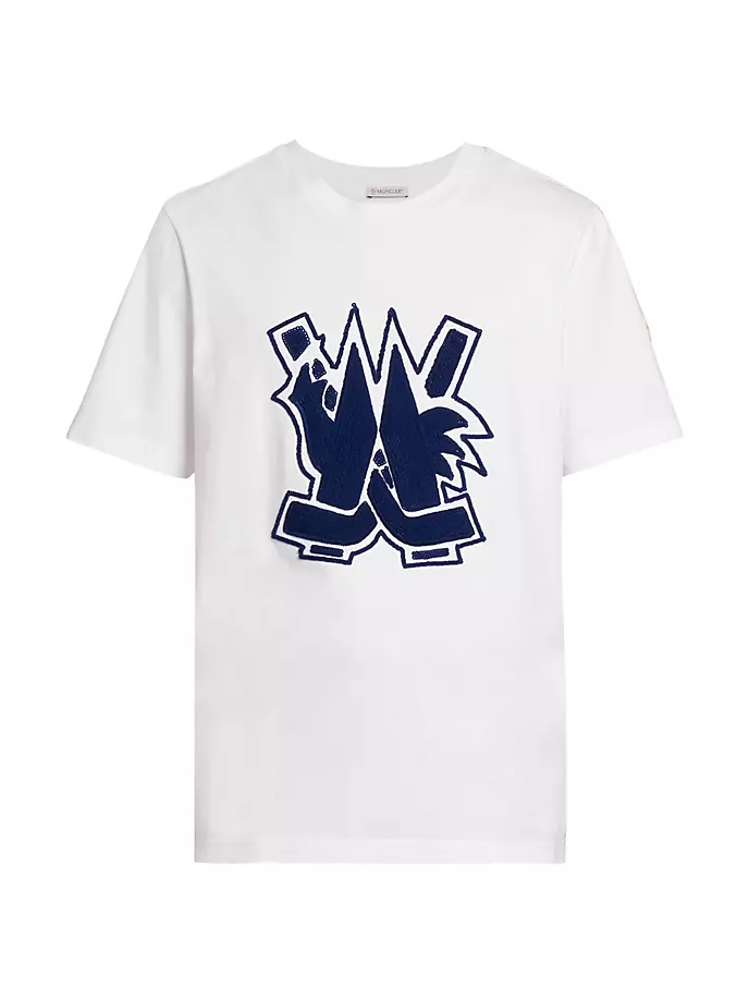 цена Moncler Мужская футболка с логотипом Moncler, белый