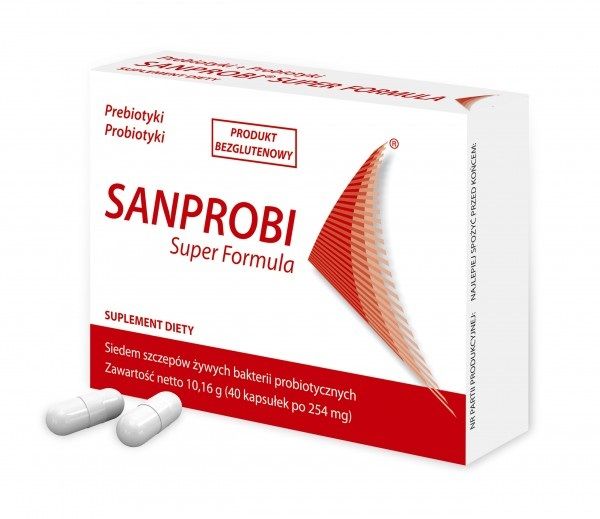 Sanprobi Super Formula пробиотические капсулы, 40 шт. цена и фото