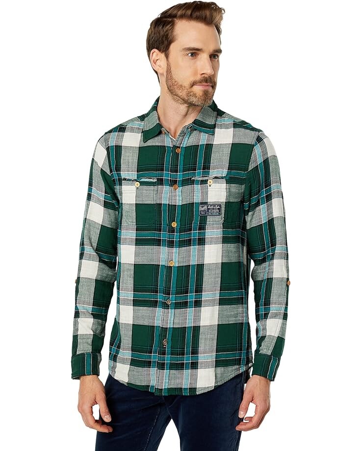 

Рубашка Scotch & Soda Regular Fit Bonded Cotton Shirt, цвет Dark Aqua