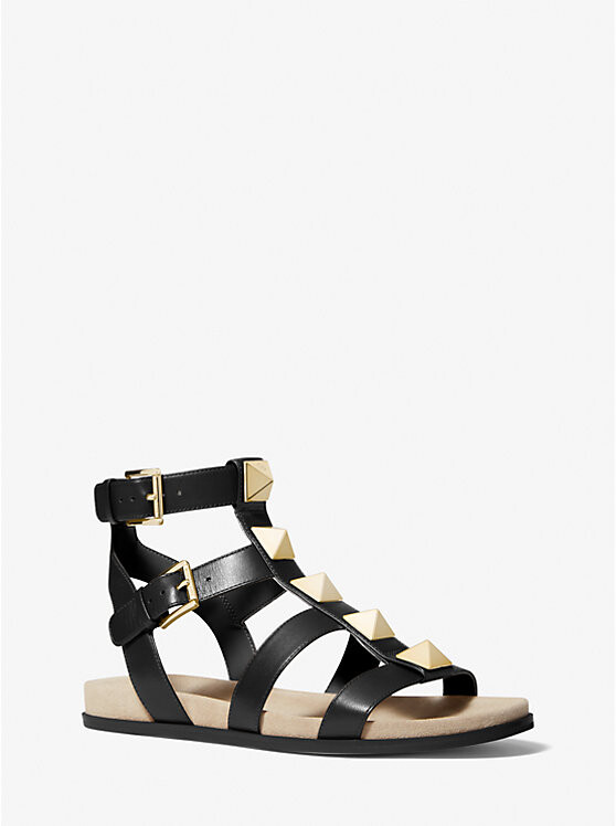 

Кожаные сандалии с заклепками Wren Michael Kors, черный