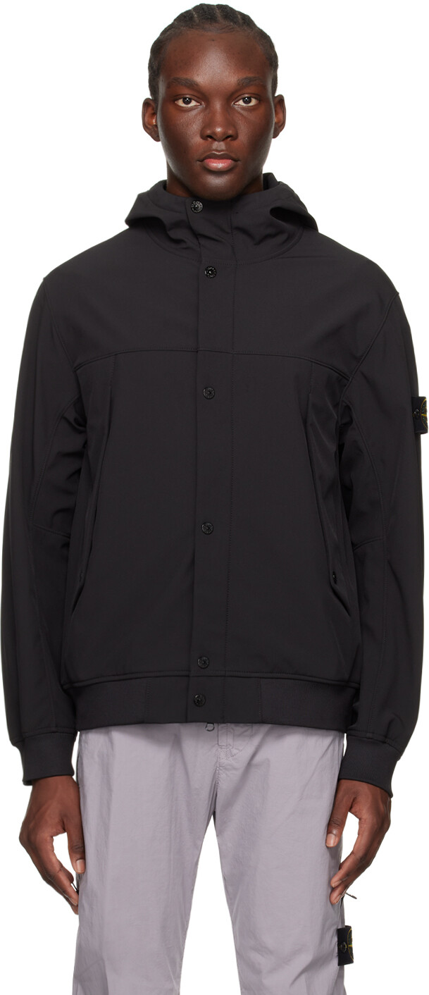 

Черная куртка с нашивками Stone Island, цвет Black