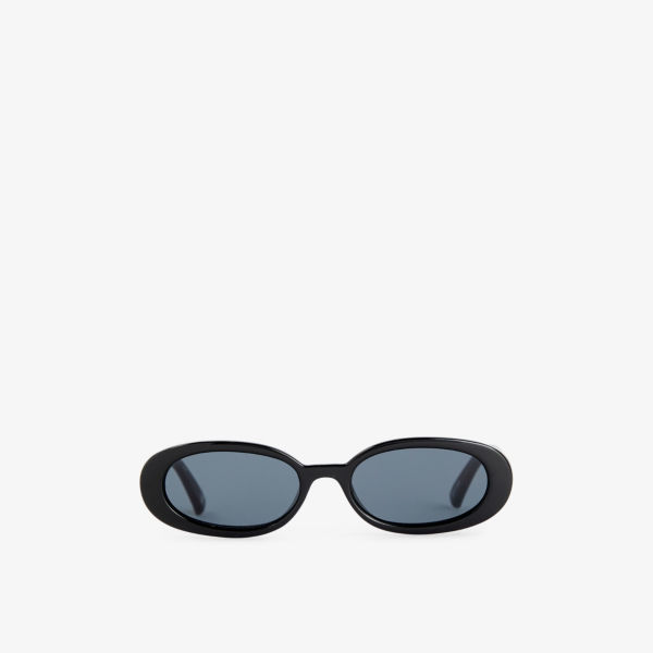 Солнцезащитные очки Outta Love в пластиковой овальной оправе Le Specs, черный