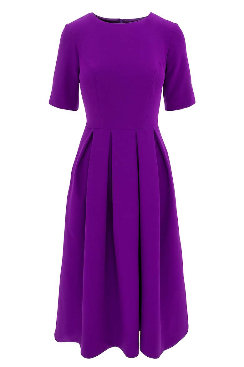 Укороченное платье с короткими рукавами Acob À Porter, фиолетовый
