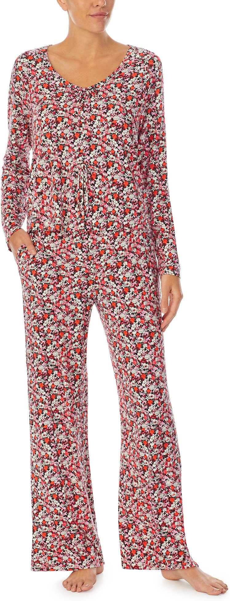 цена Топ с длинными рукавами и брюками с разрезами по бокам Sanctuary, цвет Tonal Red Floral