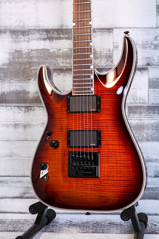 Электрогитара ESP LTD MH-1000ET EverTune Left-Handed Guitar - Dark Brown Sunburst