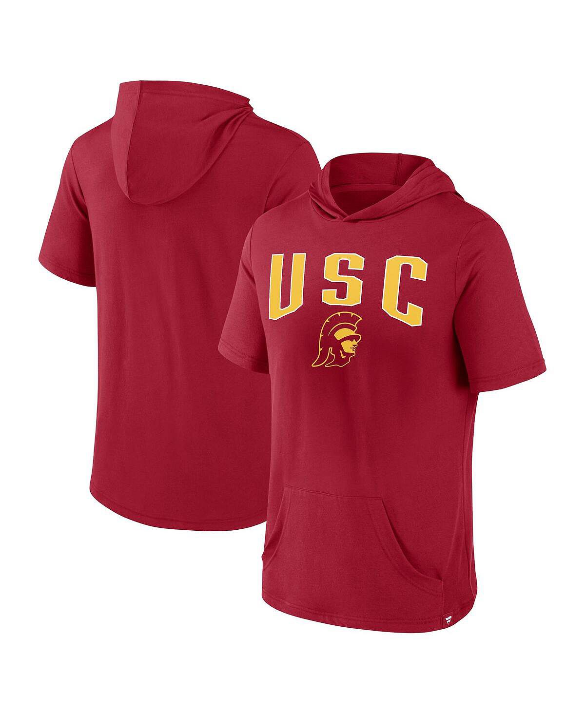Мужская футболка с капюшоном с фирменным логотипом Cardinal USC Trojans Outline Lower Arch Fanatics