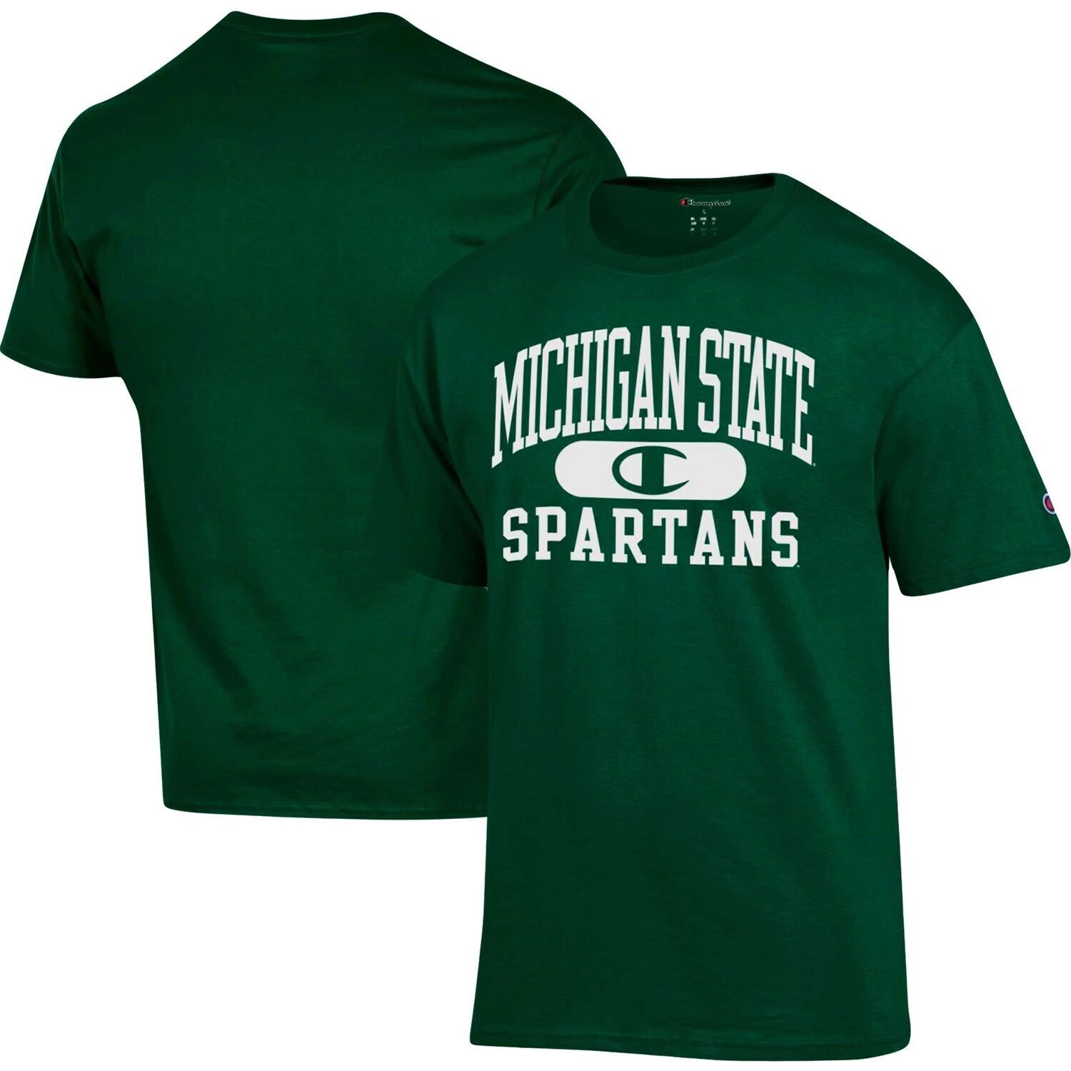 

Мужская зеленая футболка Michigan State Spartans Arch Pill Champion, Зеленый