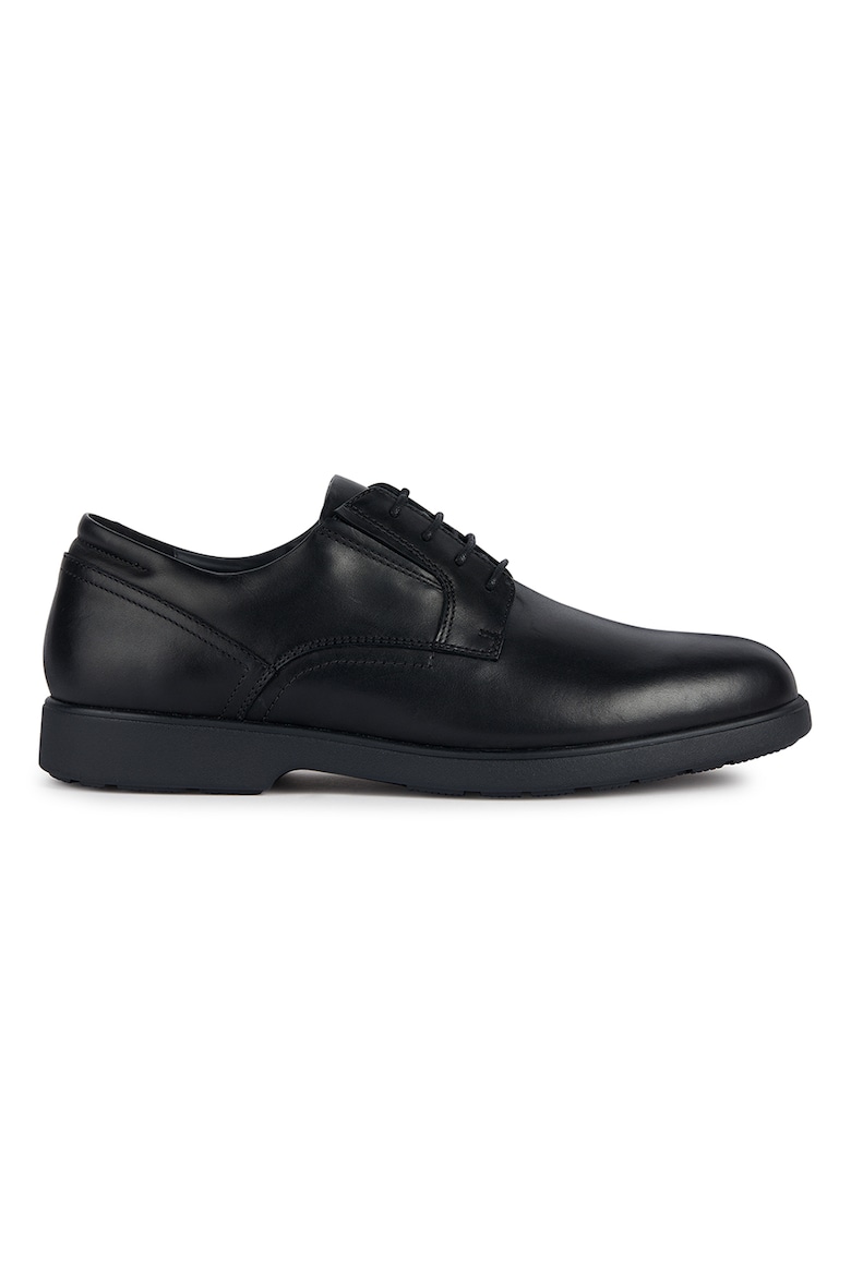 Кожаные туфли со шнурками Geox, черный кожаные туфли со шнурками marc o polo коричневый