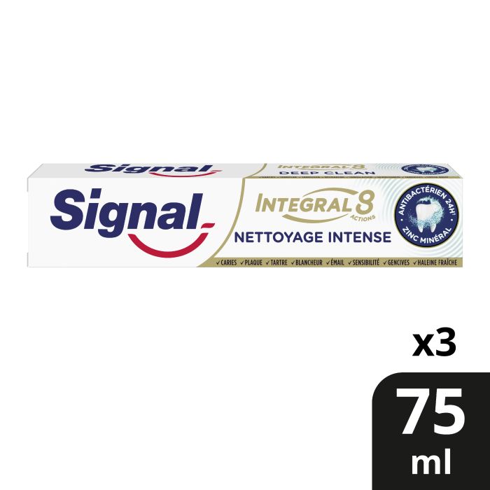 Зубная паста Integral 8 Pack Pasta Dentrífica Limpieza Integral Signal, 3 x 75 ml