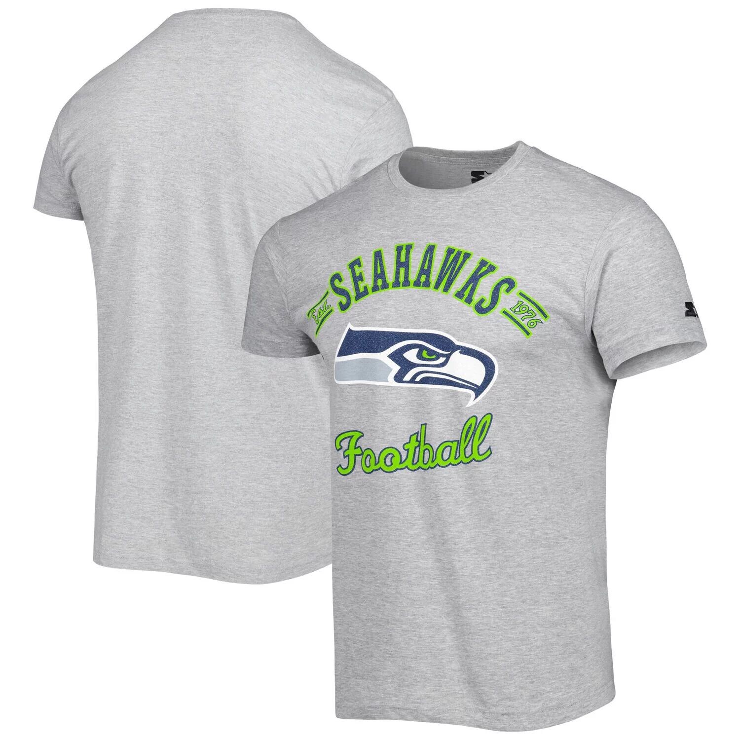 

Мужская серая футболка с принтом Seattle Seahawks Prime Time Starter, Серый