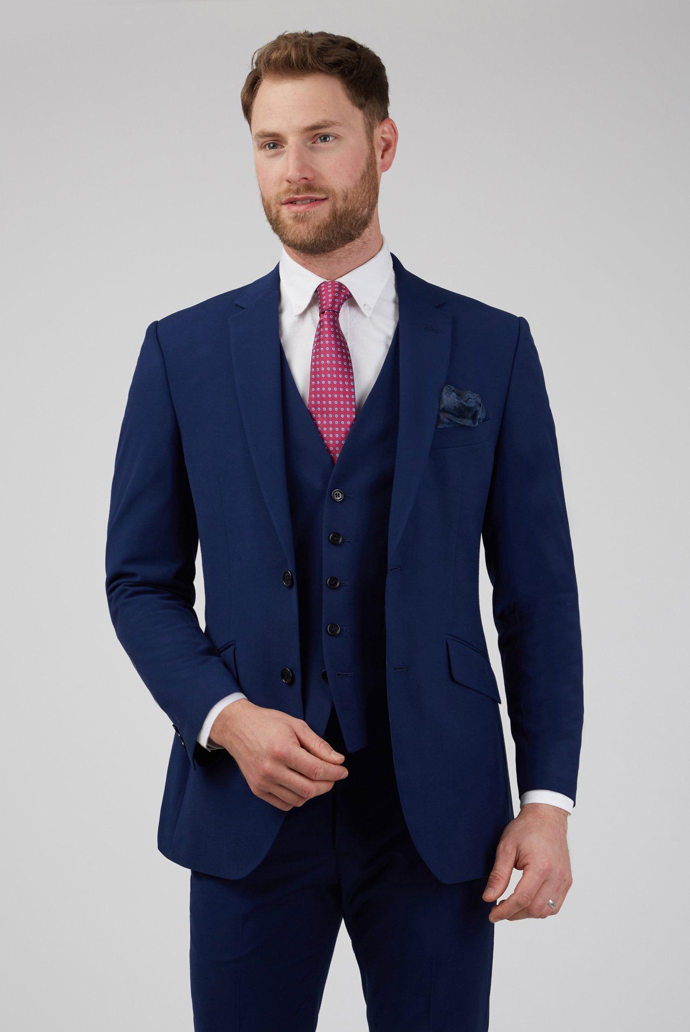 Однотонный костюмный пиджак строгого кроя Occasions, синий пиджак gulliver карманы однобортный размер 104 черный белый