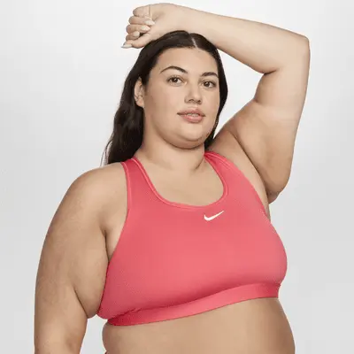 

Спортивный бюстгальтер Nike Swoosh Medium Support, цвет Aster Pink/White