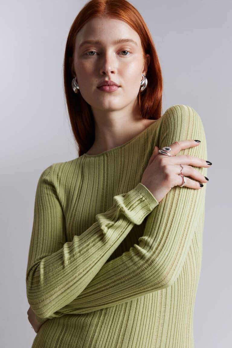 

Облегающее платье макси H&M, зеленый