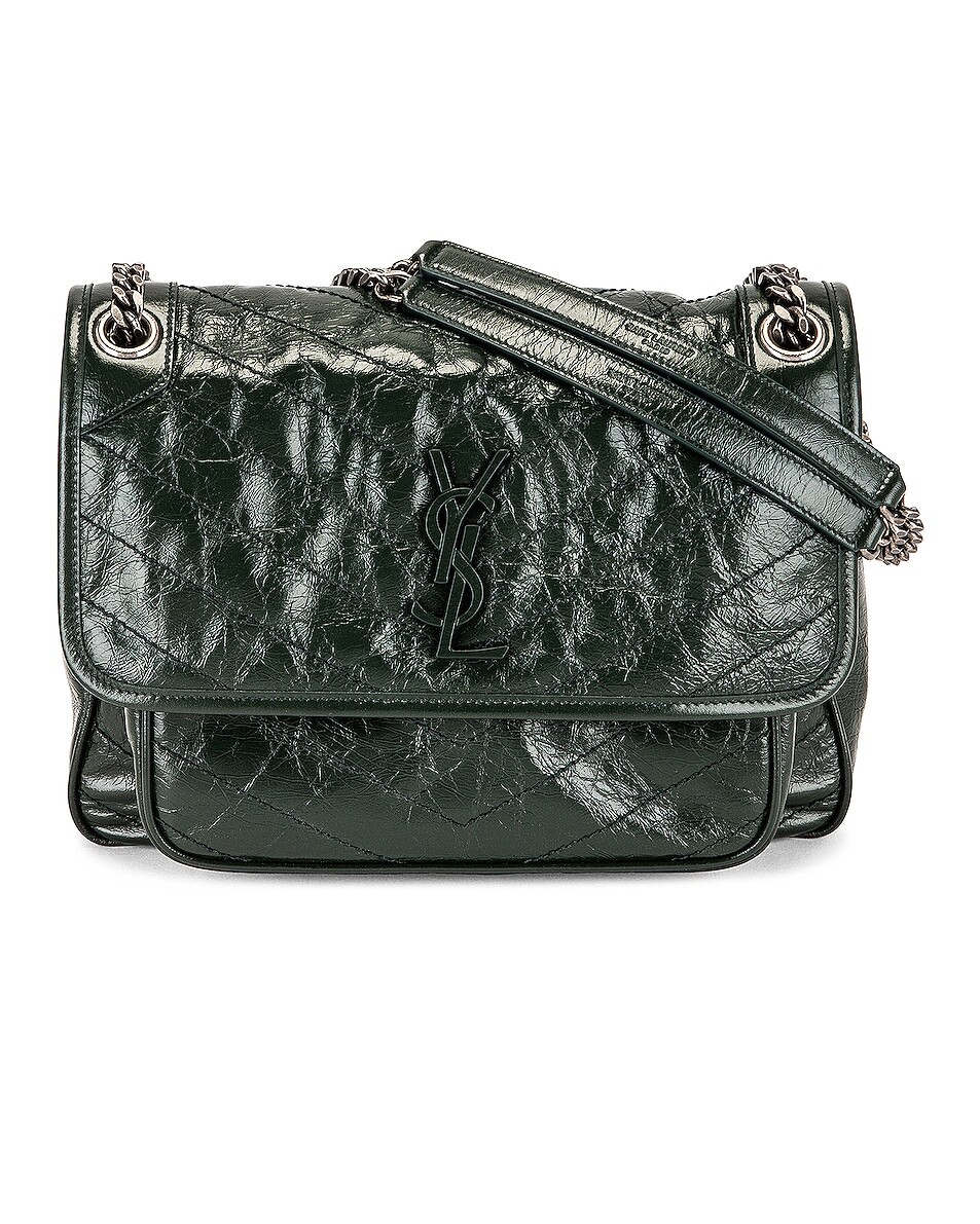 

Сумка через плечо Saint Laurent Medium Niki Chain, цвет Vert Fonce