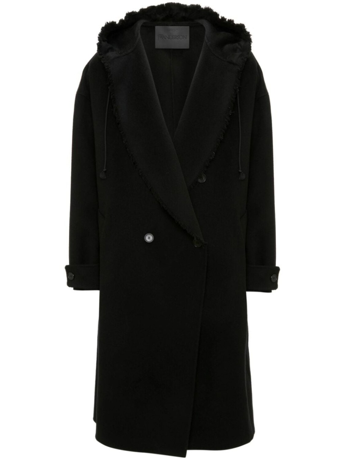 

JW Anderson двубортный тренч, черный