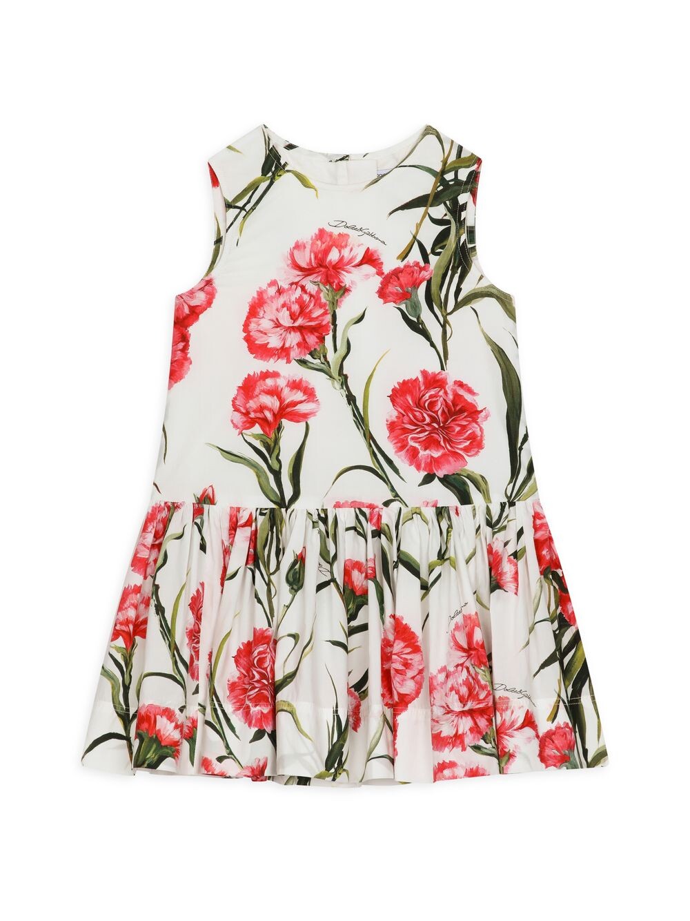 

Платье для девочек и девочек с цветочным принтом DOLCE&GABBANA, красный