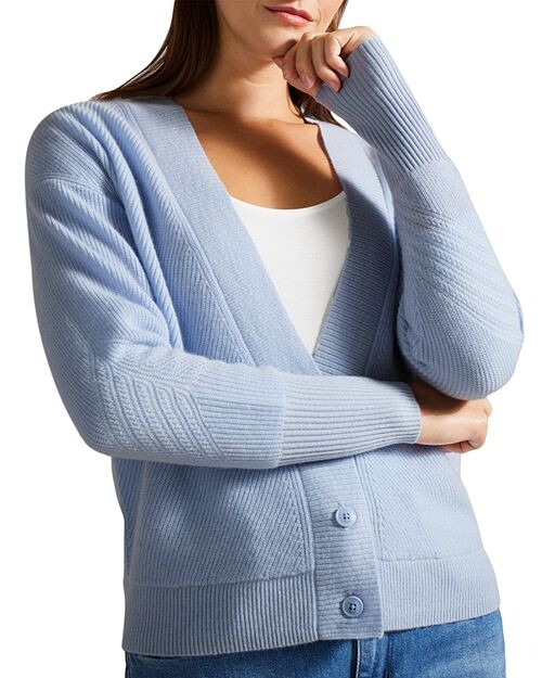 

Вязаный кашемировый кардиган Ted Baker, цвет Blue