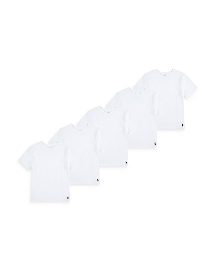 

Майки с круглым вырезом для мальчиков Polo Ralph Lauren, 5 шт. — Big Kid, белый