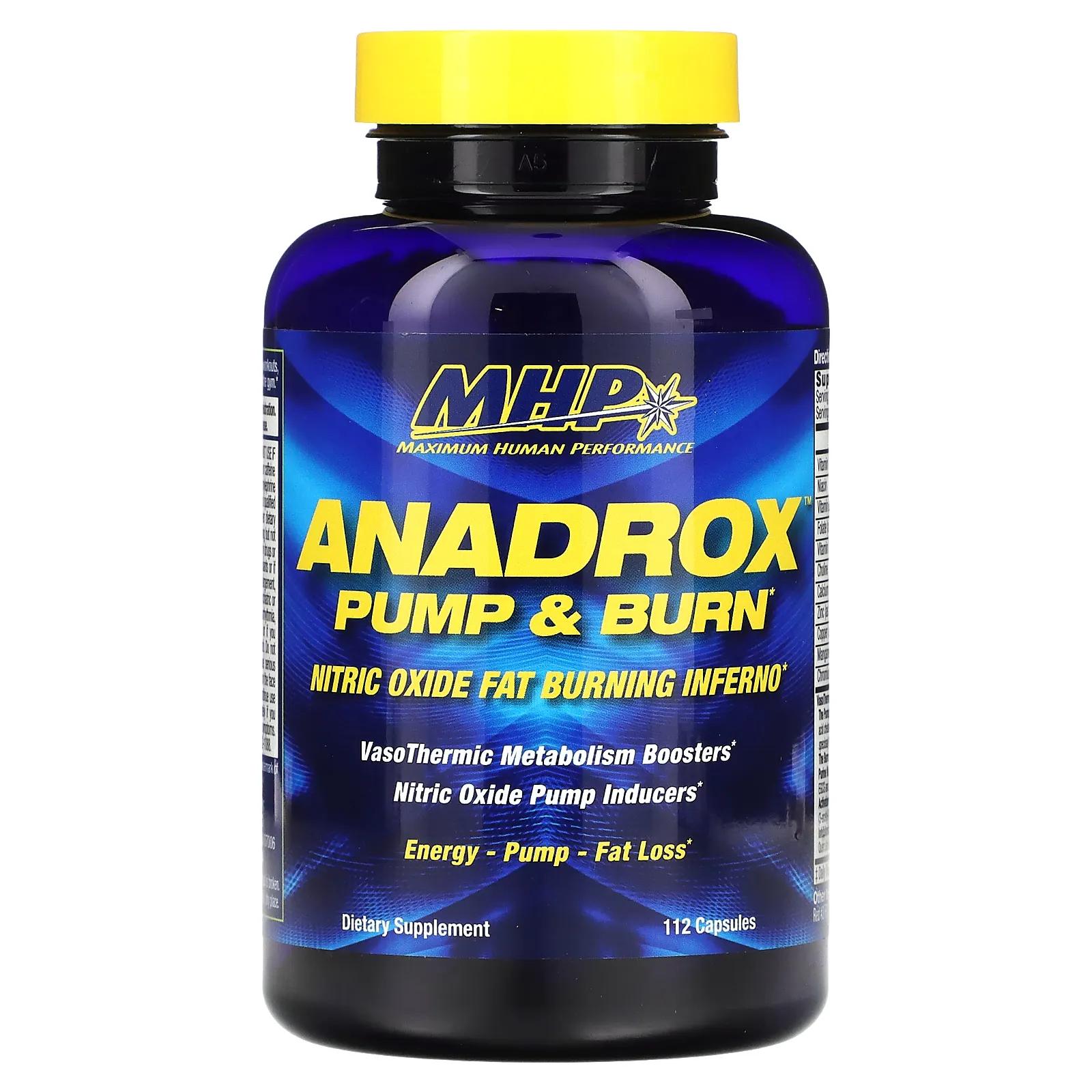 MHP Anadrox Pump & Burn 112 капсул mhp anadrox pump