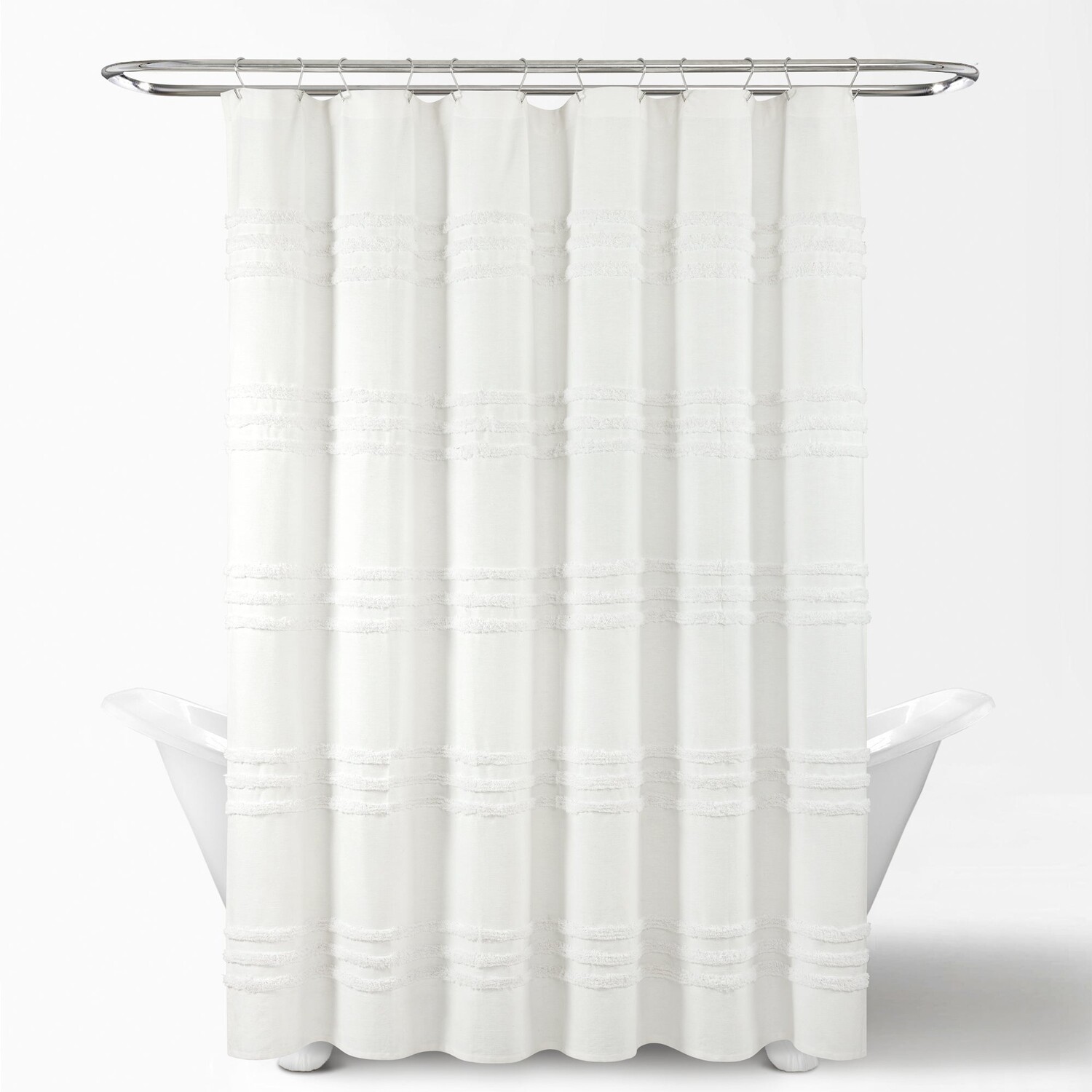 

Занавеска для душа из пряжи в стиле бохо Kendra Lush Decor, цвет White