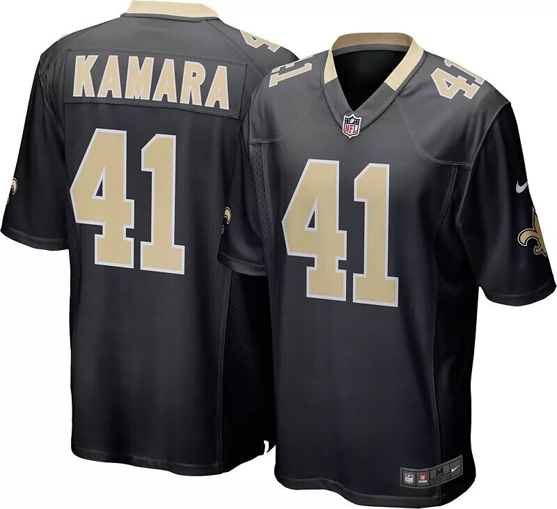 

Черная игровая майка Nike Youth New Orleans Saints Элвина Камара № 41