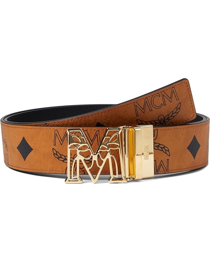 

Ремень MCM Claus Maxi Monogrammed VI Belt, цвет Cognac