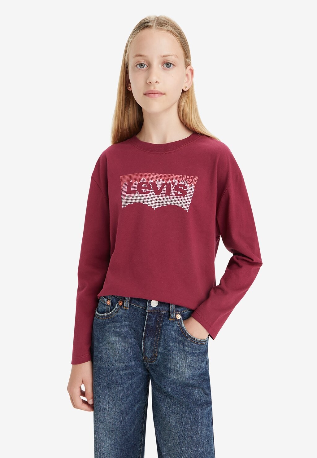 

футболка с длинным рукавом Meet And Greet Glitter Levi's, цвет rhododendron
