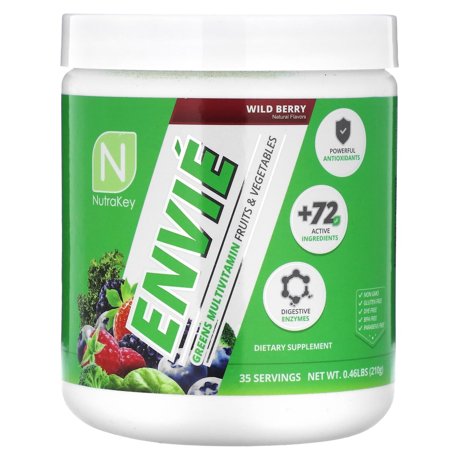 

Envie, лесные ягоды, 210 г (0,46 фунта), Nutrakey
