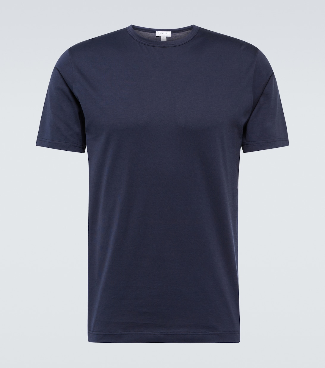 Классическая хлопковая футболка Sunspel, синий