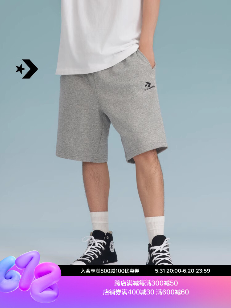 

Шорты Converse с вышивкой, серый
