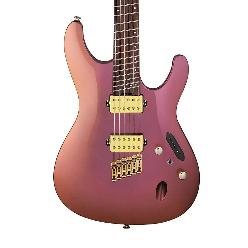 

Электрогитара Ibanez SML721 Multi Scale Electric Guitar - Rose Gold Chameleon